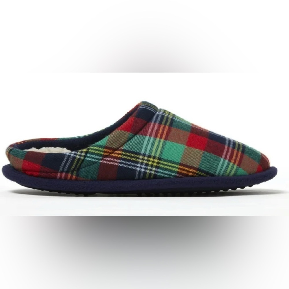 Dearfoams Family plaid  Matching Comfort Slippers, Size Men 3-4 / Women 5-6 (NEW - Picture 2 of 5